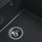 Гранітна мийка для кухні Platinum 5852 VESTA матова Графіт, фото 6