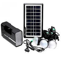 Портативная солнечная система Gdlite GD-1 Power bank фонарь 3 лампочки для кемпинга un