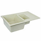 Гранітна мийка для кухні Platinum 7850W TOSKANA матова Пісок, фото 5