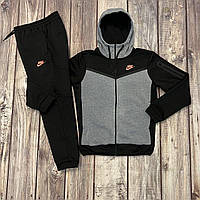 Чоловічий костюм осінь - зима 23/24 Nike Teach Fleece - Черный+Меланж