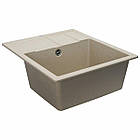 Гранітна мийка для кухні Platinum 5851 ARIA матова Сафарі, фото 3