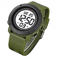 Часы наручные мужские SKMEI 2122AGWT с подсветкой Темно-зелёные un