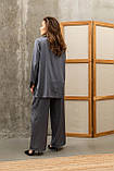 Жіноча шовкова сорочка прямий та вільний фасон  Розміри: 42 - 52, фото 4