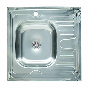 Мийка кухонна з неіржавкої сталі Platinum 6060 L (0,4/120 мм)
