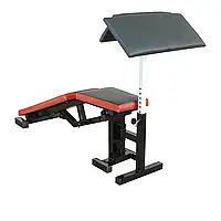 Лава регульована для жиму з від'ємним кутом з партою Скотта навантаження 300 кг R_2279
