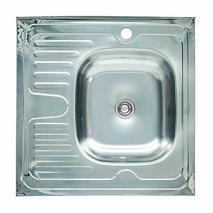 Мийка кухонна з неіржавкої сталі Platinum 6060 R (0,4/120 мм)