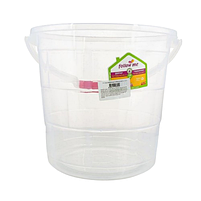 Відро 10л з кришкою пластик прозорий ELIF, фото 2