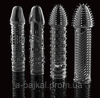 Презерватив многоразовый насадка на член, набор рельефных насадок на пенис,комплект набор презервативов