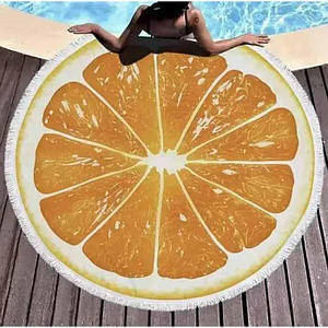 Килимок підстилка на пляж 150*150см Апельсин