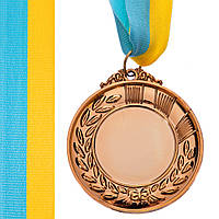 Заготовка медали с лентой Zelart HIT C-4870 цвет бронзовый sl