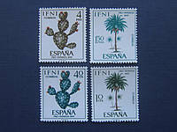 4 марки Ифни (Испанская Африка) 1967 флора кактусы пальмы MNH
