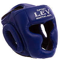 Шлем боксерский с полной защитой LEV LV-4294 размер M цвет синий sl