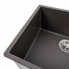 Гранітна мийка для кухні Platinum 5444 OASIS матовий Гренадин, фото 4