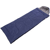 Спальный мешок одеяло с капюшоном CHAMPION Average SY-4083 цвет темно-синий sl