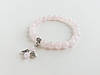 Браслет із Рожевого кварцу Мадагаскар з підвіскою Ангел d 8мм, фото 6