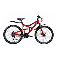Велосипед уцінений ST 26" Discovery CANYON AM DD рама- з крилом Pl 2024 STK-DIS-324 (червоний)