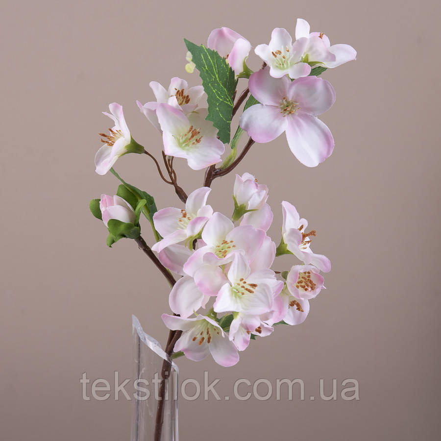 Гілка яблуні біло-рожева. Квіти штучні, фото 1