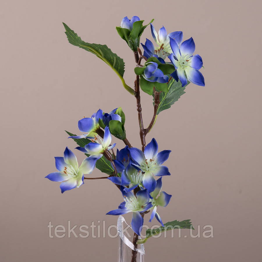 Гілка жасмину синя. Квіти штучні, фото 1