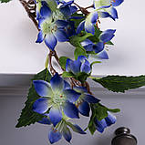 Гілка жасмину синя. Квіти штучні, фото 2