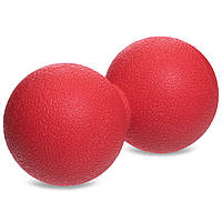 Мяч кинезиологический двойной Duoball Zelart FI-8234 цвет красный sl