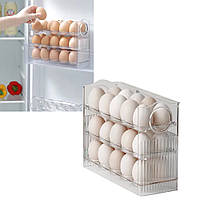 Органайзер лоток для яиц в холодильник на 3 яруса - контейнер для хранения яиц 30 штук