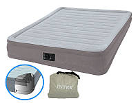 Надувная двуспальная кровать Intex 67770 Comfort (152-203-33 см), встроенный электронасос un