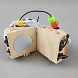 Бізіборд бізікуб міні дерев’яний Логічна гра-бізіборд C 64873 куб, 10 міні-ігор, в коробці, фото 3