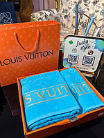 Набор голубых полотенец 2 шт Louis Vuitton