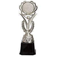Награда спортивная с местом под жетон Zelart 16729 цвет серебряный sl