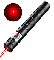 Лазерная указка BL-303 1 насадка + ключи + ЗУ220В + 18650 (Красный луч)
