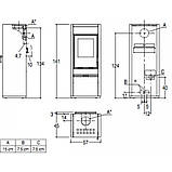 Дров'яна піч E128A Piazzetta (Італія) (біла, чорна), фото 2