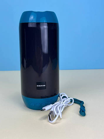 Портативна бездротова Bluetooth колонка Borofone BR 25 з різнобарвним підсвічуванням, зелена, фото 1