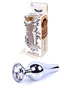 Анальна пробка Jawellery Silver BUTT PLUG-Clear