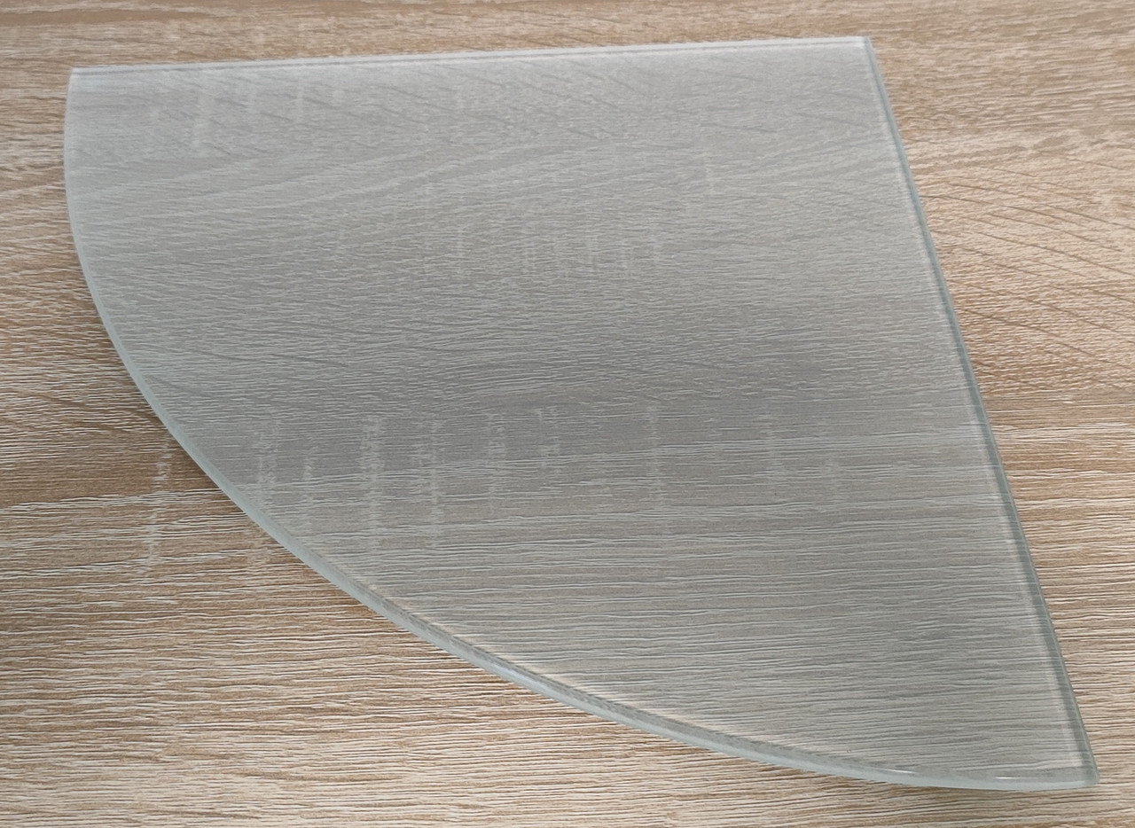 Полиця скляна кутова 6 мм матова 35 х 35 см, фото 1