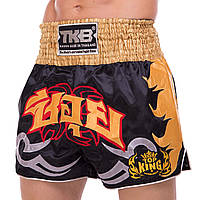 Шорты для тайского бокса и кикбоксинга TOP KING TKTBS-049 размер L цвет черный sl