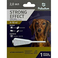 Стронг Эффект Palladium Strong Effect капли от блох и клещей для собак весом 4 - 10 кг, 1 пипетка