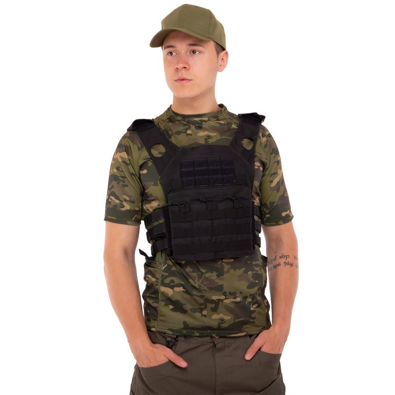 Плитоноска для бронепластин с системой MOLLE Military Rangers ZK-28 цвет оливковый sl - фото 3 - id-p2198235499