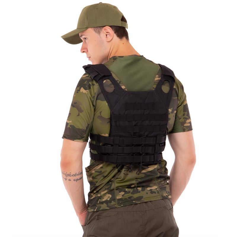 Плитоноска для бронепластин с системой MOLLE Military Rangers ZK-28 цвет оливковый sl - фото 4 - id-p2198235499