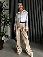 Женские модные качественные классические брюки палаццо