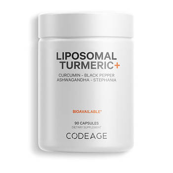 CodeAge Liposomal Turmeric Curcumin / Ліпосомальний ферментований куркумін 90 капсул BX520