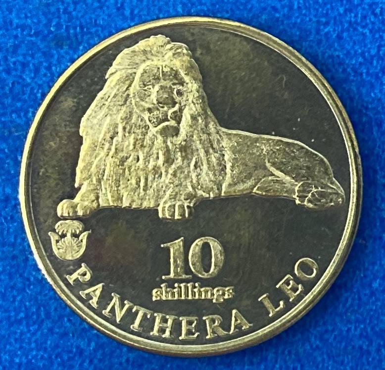 Монета Біафри 10 шілінгов 2020 р. Лев