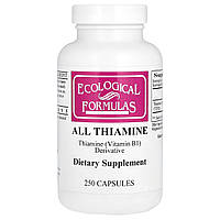 Ecological Formulas Allithiamine / Alli thiamine / аллитиамин (витамин В1), 50 мг, 250 капсул