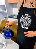 Фартух чорний з габардину секретний інгрідієнт з друком, фото 7