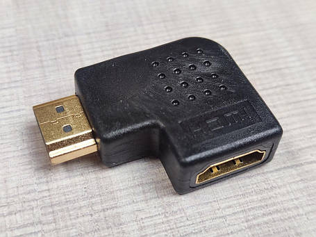 З'єднувач кутовий HDMI - HDMI (кут 90град ліворуч), фото 1