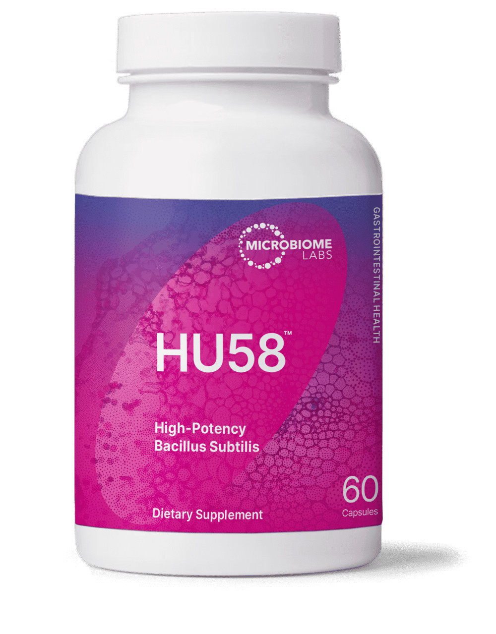 Microbiome Labs HU58 Bacillus Subtilis / Bacillus Subtilis з високою ефективністю 60 капс