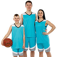 Форма баскетбольна LIDONG L050 розмір 6XL колір м'ятний-сірий sl
