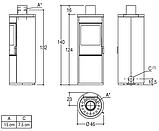 Піч-камін E924 Hermetic Італія 7,2 кW, фото 3
