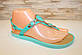 Босоніжки жіночі бірюзові силіконові Б1578, фото 5