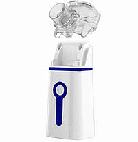 Небулайзер ультразвуковий портативний M-202 9084, біло-синій, фото 4