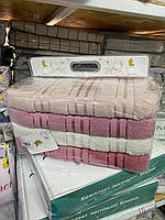 Набор махровых полотенец банные 4шт 70х140 см